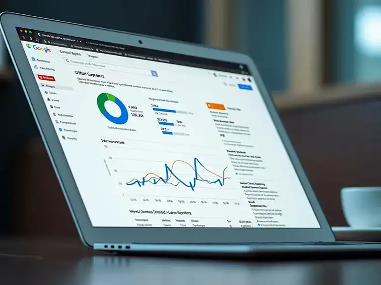 Laptop showing a Google PageSpeed Insights report. This represents the importance of Google PageSpeed Insights and its ability to improve website performance and SEO rankings.
